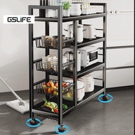 GSlife Kitchen storage rack, floor to ceiling multi-layer vegetable multifunctional storage rack