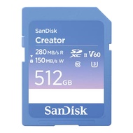 512 GB SD CARD (เอสดีการ์ด) SANDISK CREATOR SD UHS-II CARD (SDSDXEP-512G-GNCIS) \