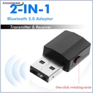 AMAZ Bluetooth 5.0 Adapter Audio Receiver 2 in 1 USB Transmitter Digital Devices