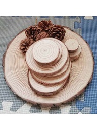 20入組多種尺寸 (0.5cm 厚) 的天然松木片，適用於DIY手繪木模型和手工藝裝飾材料
