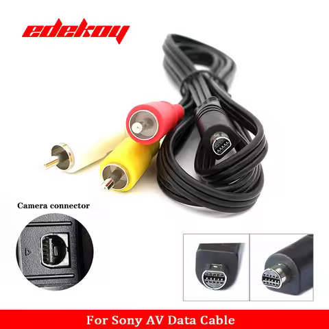 1.2m VMC-15FS RCA to 10Pin for Sony Port A/V Adapter Cable camera data transfer cable cord for Sony 