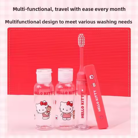 Cartoon character Hello Kitty toiletry set refill bottle, ladies portable business trip folding toot