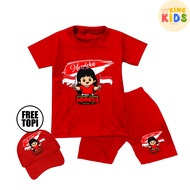 Dirgahayu Clothes T-shirt Race Ballerina Cappuccino Children's Pants Setcel Merput Indonesia Tung Tu