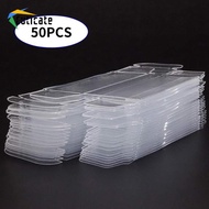 [Cuticate] 50x PVC Transparent Box Dustproof 30x40x82mm Display Case for Miniature