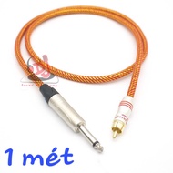 Dây tín hiệu rắc 6ly chuyển av 01 dây jack 6.35mm jack hoa sen Dây AV 1 đầu Dây tín hiệu AV Dây AV r