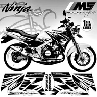 Decal Sticker Striping Variasi Motif Ori Ninja SS 150 2013 Biru - Ninja Ss 150 2014 2015 - Ninja Ss