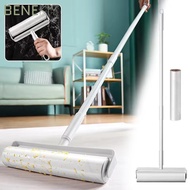 BENEKIY Long Handle Lint Roller Brush, Telescopic Tearable Pet Hair Remover Roller, Floor Cleanup To