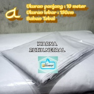 Neutral White Mori Shroud L-150 x P-10meter (Thick)