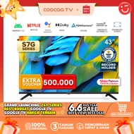 COOCAA 43 inch Smart TV - Android 11 - Netflix/Youtube - Google Assistant - Dolby Audio - Mirroring - Flicker Free - Boundless - HDR 10 - WIFI - HDMI/USB/LAN(COOCAA 43S7G)