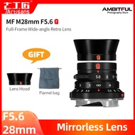 7artisans M28mm F5.6 MF Full Frame Wide-angle Lens for Leica M-mount Cameras M-M2 M3 M11 M10R M10P M10 M9P M-P M7 M-A