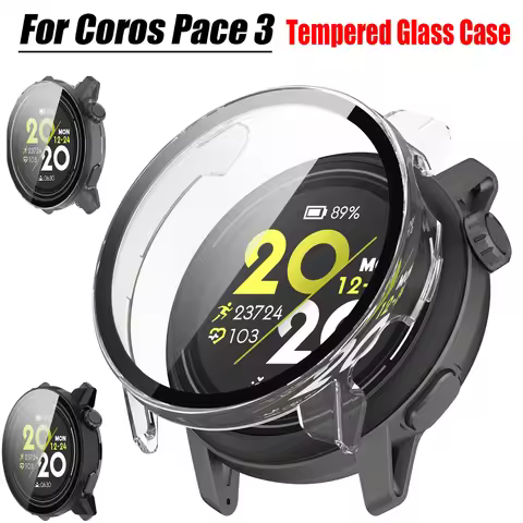 Clear Protective Case For Coros Pace 3 Tempered Glass Cover Accessories For Coros Pace 3 Replaceable
