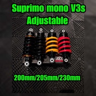 Suprimo mono Y15 LC135 Y16 RS150 200MM 205 MM 230MM MONOSHOCK ADJUSTABLE  (BLACK SPECIAL EDITION /YE