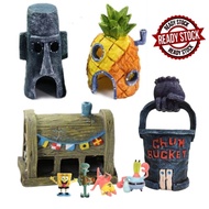 [Ready Stock] Aquarium Decoration SpongeBob Squidward Krusty Crab