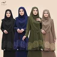 Baju Kurung Moden Riau Pahang Suraya By Mewah Exclusive - Muslimah Ironless Umrah