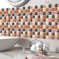 HANGMA 6PCS 3D Mosaic Waterproof Bathroom Kitchen Decoration PVC Tiles Decal Sticker