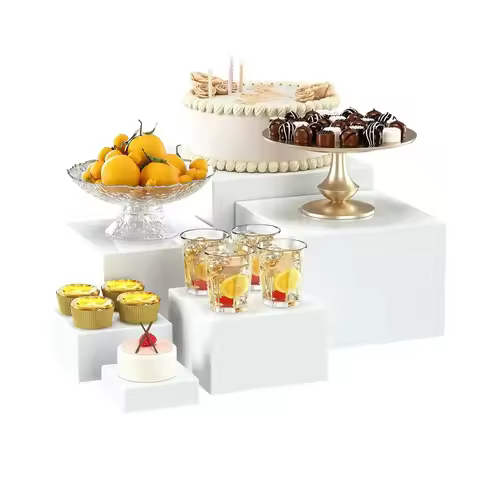 6 PCS Boxes For Display As Buffet Risers And Stands, Food Risers For Party, Table, Stands, Including