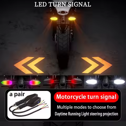 A Pair Motorcycle Turn Signal with Projection Turn Signal Motorcycle Light Led Turn Signal Light Hig