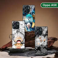 Oppo A5X One Piece Motif Case - Oppo A5X Glass Softcase - Casing hp For Oppo A5X - Silicone For Oppo