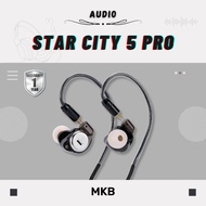 Roseselsa Star City 5 Pro Hi-Fi IEM 1DD+2BA Hybrid Japanese LCP composite diaphragm (10mm/0.78mm)