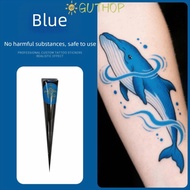 GUTHOP Henna Tattoo Cream, Easy-To-Use Temporary Henna Paste Cone, Henna Tattoo Cream Semi-permanent