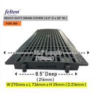 [10pcs ] Fdr390 FELTON Heavy Duty Drain Cover 8.5”D x 29”W ( FDR 390 ) FELTON Heavy Duty Drain Cover