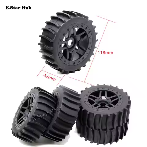 4Pcs 118mm 1/8 Desert Short Course Truck Sand Tire 17mm Wheel Hex for ARRMA Mojave TRAXXAS UDR Yikon