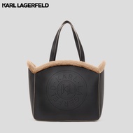 KARL LAGERFELD - K/CIRCLE SHEARLING LARGE TOTE BAG 246W3085