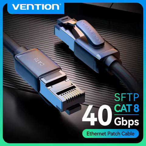 Vention Cat8 LSZH Ethernet Cable SFTP 40Gbps 2000MHz Cat 8 RJ45 Network Lan Patch Cord for Router Mo
