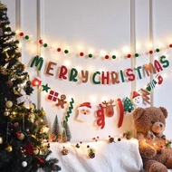 Gold Christmas Banner XMAS Decor Merry Christmas Home Decoration 圣诞横幅 圣诞树 圣诞节装饰