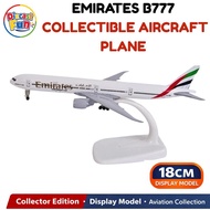 18cm Emirates  Airlines Boeing B777 with Landing Gear Diecast Aircraft Model Alloy Airplane Collecti