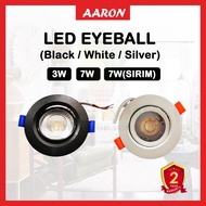 LED Eyeball ceiling light 3W 7W 9W series with LED driver (Warm White) Aaron Shop【2Year Warranty】