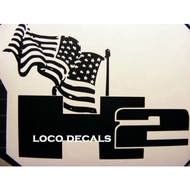 H2 "HUMMER" Flag Decal Sticker