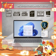 HP 15-FD0178TU / FD0179TU / FD0181TU Laptop (i3-N305,512GB SSD,8GB,Intel,15.6" FHD,W11,HS) - Gold / 