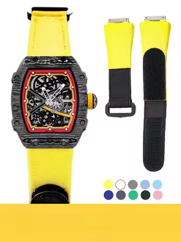 Suitable for Richard RM 67-02 67-01canvas Velcro strap