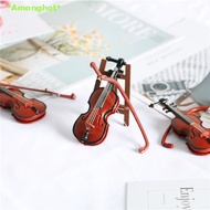 Amonghot&gt; 1/12 Dollhouse Mini Musical Instrument Model Classical Guitar Violin For Doll new