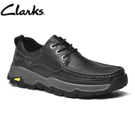 Clarks_Mens Cotrell Edge Textile Collection รองเท้าหนังที่สะดวกสบาย น้ำตาล