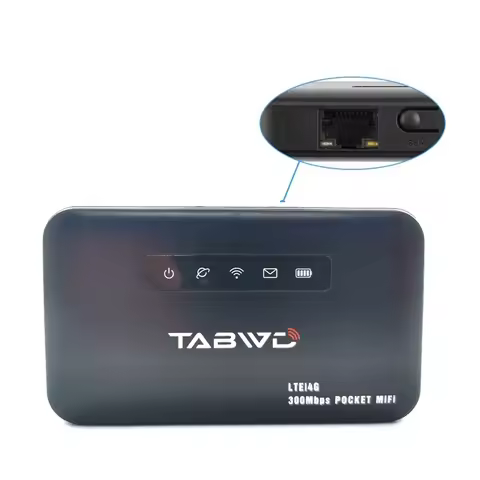 E5885 Pocket WiFi Router 300Mbps 4G Sim Card Slot RJ45 Lan Port Mini CPE Router 2600mAh Battery 4G W