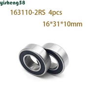 YISHENG Bicycle Bearing Flower Drum Bearing 16*31*10mm Durable 4pcs/lot 163110-2RS