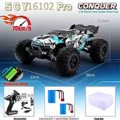SCY 16101PRO/16102 Sg116Max 4WD High-Speed RC Car - 70KM/H with LED Headlight Remote Control Vehicle