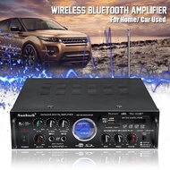 2 Vocal Tract bluetooth Audio Stereo Receiver Amplifier USB FM SD Mic Home Car Remote Control Hi-Fi Karaoke 220V-240V