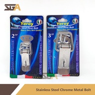 SGA YEROY STAINLESS STEEL BOX LOCKER HAP 2" inch or 3" inch Chrome Metal Door Bolt Door Lock