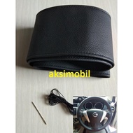 Steering Wheel Car Steering Wheel Cover Black Steering Wheel Cover MBtech Black Stitching Size 36cm 