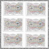 (GJFZ) 6X Healing Web Poster Chart Canvas Wall Art Horizontal Poster Print Mental Health Posters