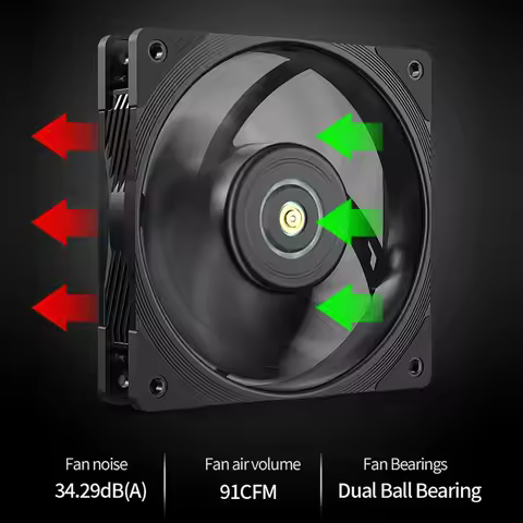 TEUCER T30-CO 120MM PC Case Fan 4PIN PWM 600~2500RPM 91CFM Low noise Gaming Fan With Double-sided Sh