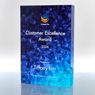 Coloured Acrylic Artisan Glass Award Plaque / Appreciation Plaque