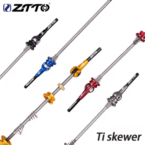 ZTTO MTB Eccentric QR Titanium Alloy Skewer 52g TI Ultralight Wheel Hub Skewer 9mm 5mm Quick Release