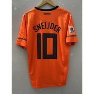 2010 Netherlands Top Quality Home Retro Soccer Jersey custom T-shirt Football Jersey SNEIJDER