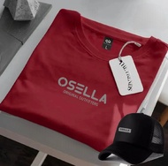 PromoCod..Kaos Tebal Distro Lengan Pendek Logo Osella ORG Silvr Baju Keren Bahan katun kombed 30s Pr