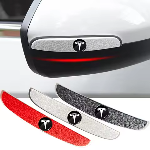 4pcs Car Door Edge Protector Stickers Anti Collision Guards Strip For Tesla Model 2022 2021 Center C