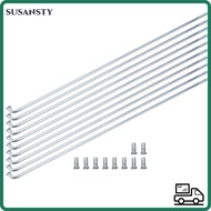 SUSANSTY 10 Set Bike Spokes, Sliver 13G ,2.2mm Diameter Cycling Spokes, Durable with Accessories Car